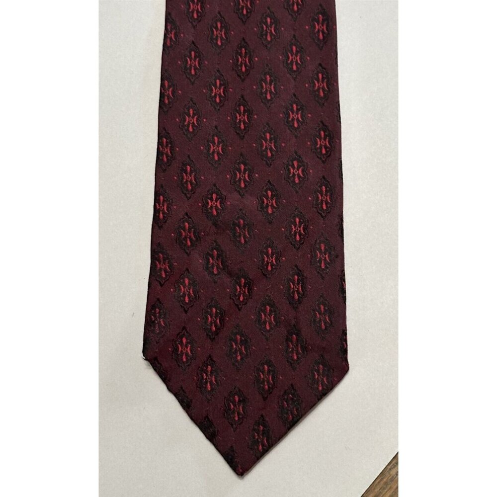 Vintage Christian Dior Made In France Mens Silk Necktie Geometric Tie